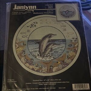 Blue and Gray Dolphin Art Wall Decor, NIP 1998
